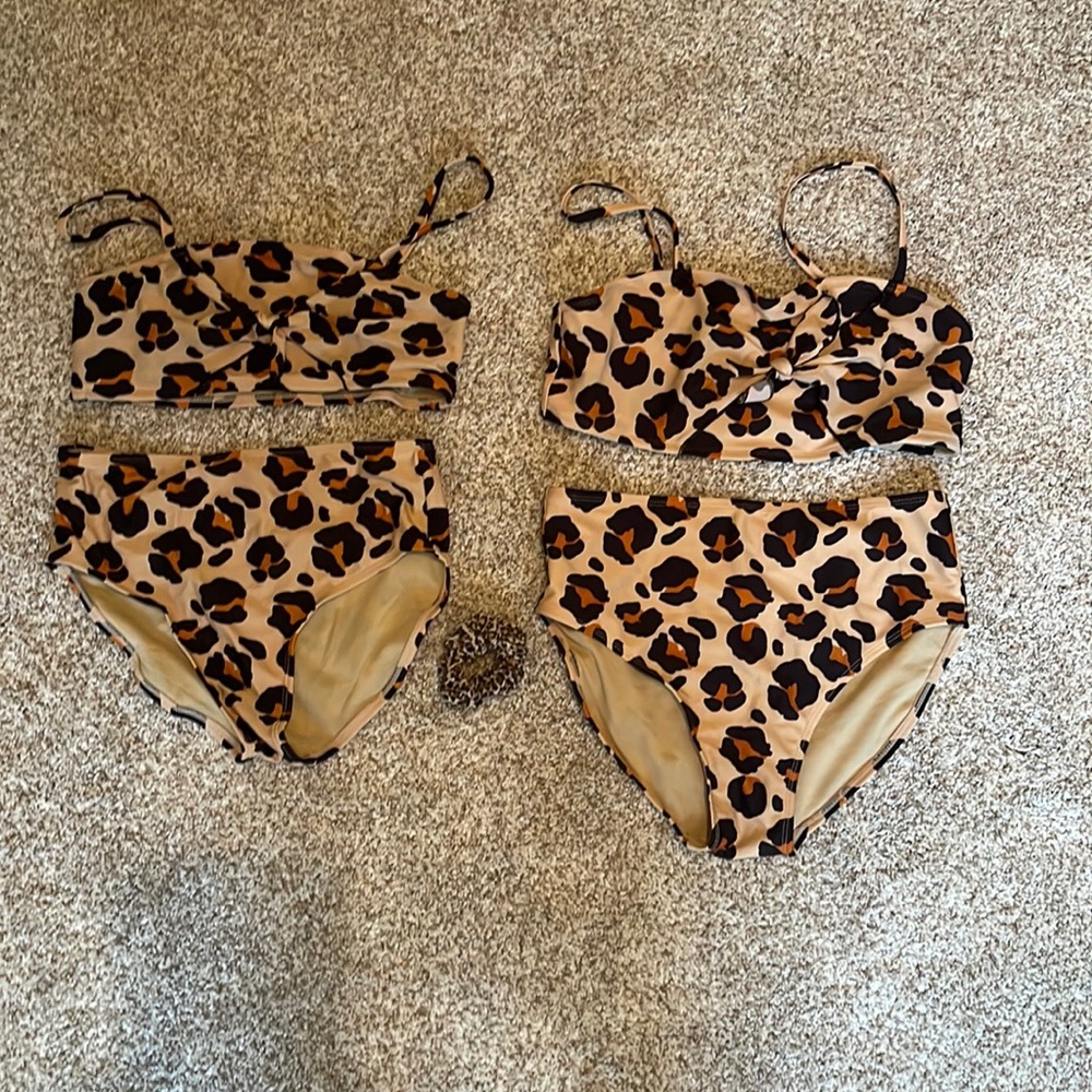 girls bikinis w/scrunchie size 10/12 & 14/16 for set